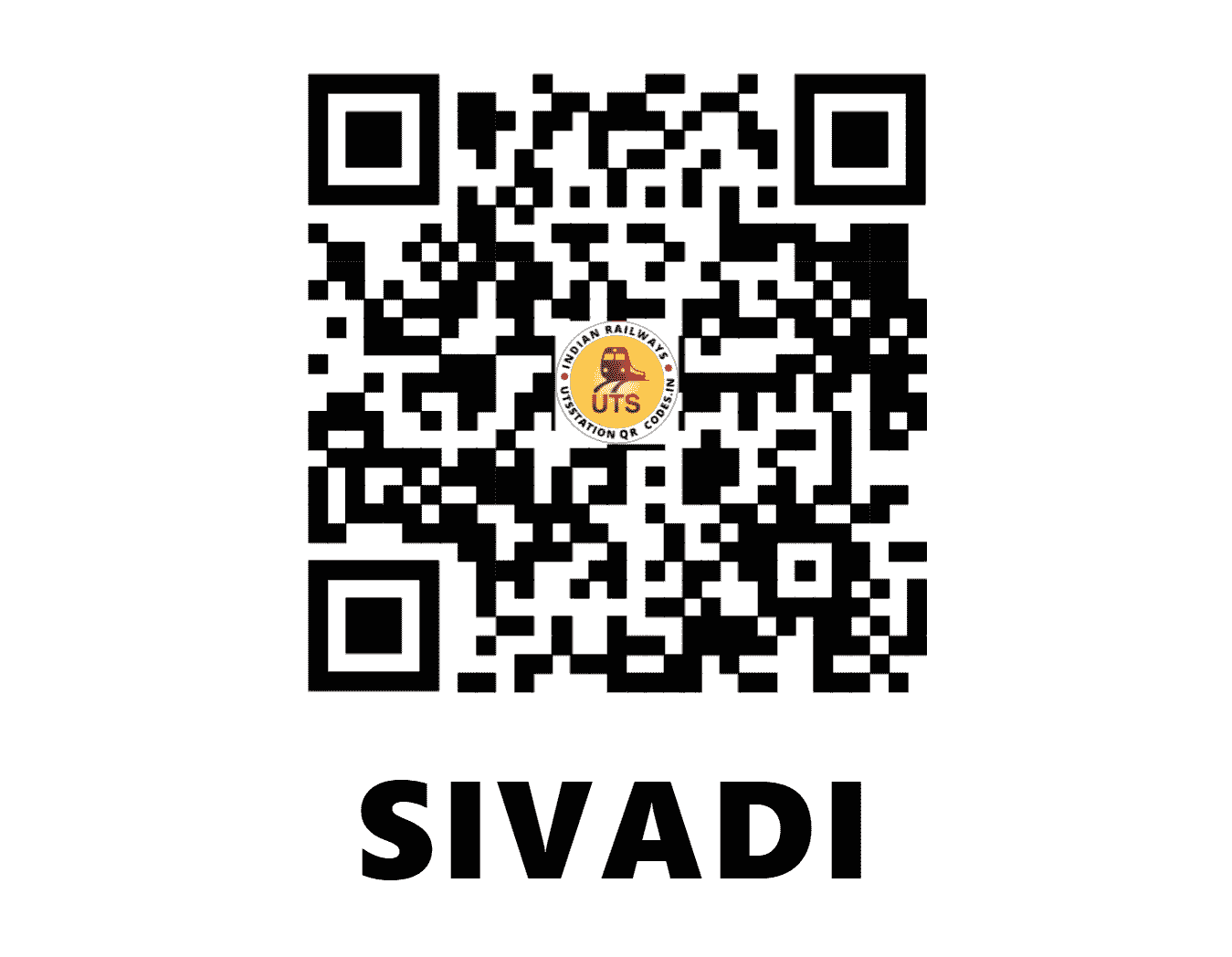 UTS QR Code for SIVADI - SZV - SW (TAMIL NADU)